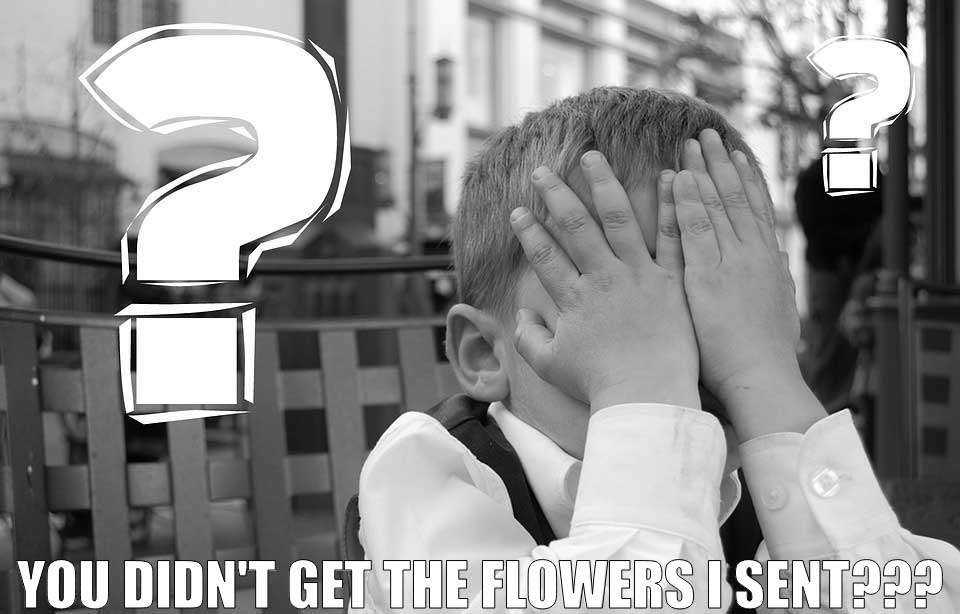 problems sending flowers