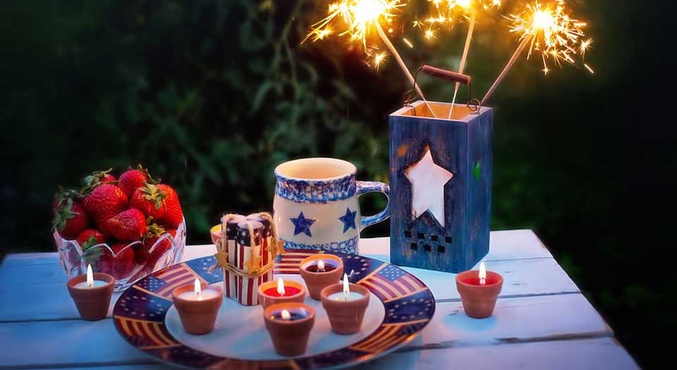 red, white, and blue party ideas