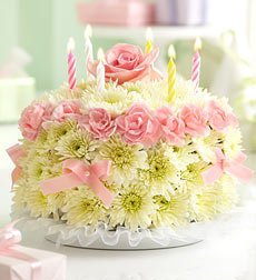 birthday cake flowers