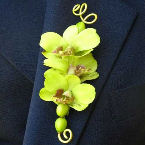 boutonniere with orchids