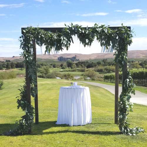 eucalyptus wedding arch