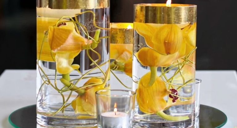 floating candle arrangement