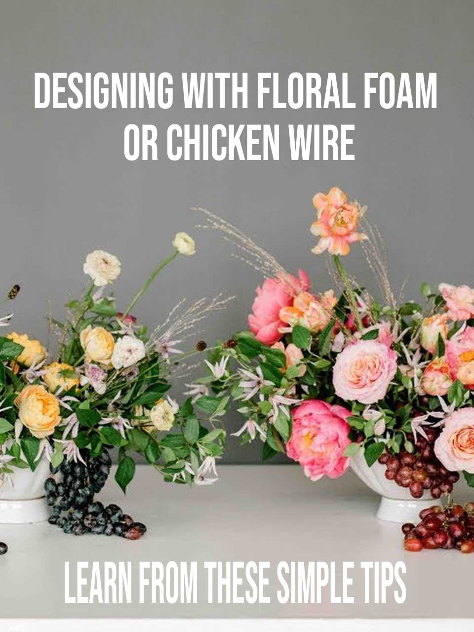 floral foam or chicken wire