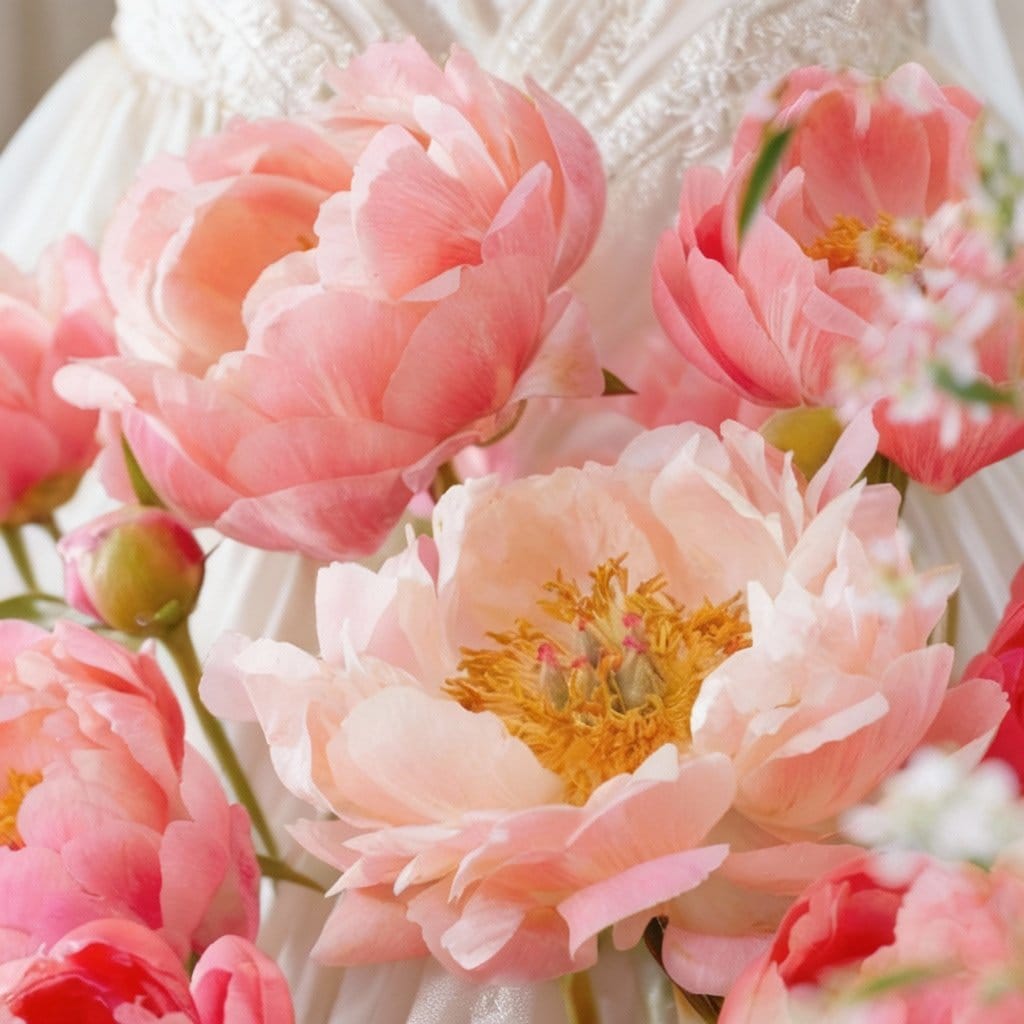 coral charm peony
