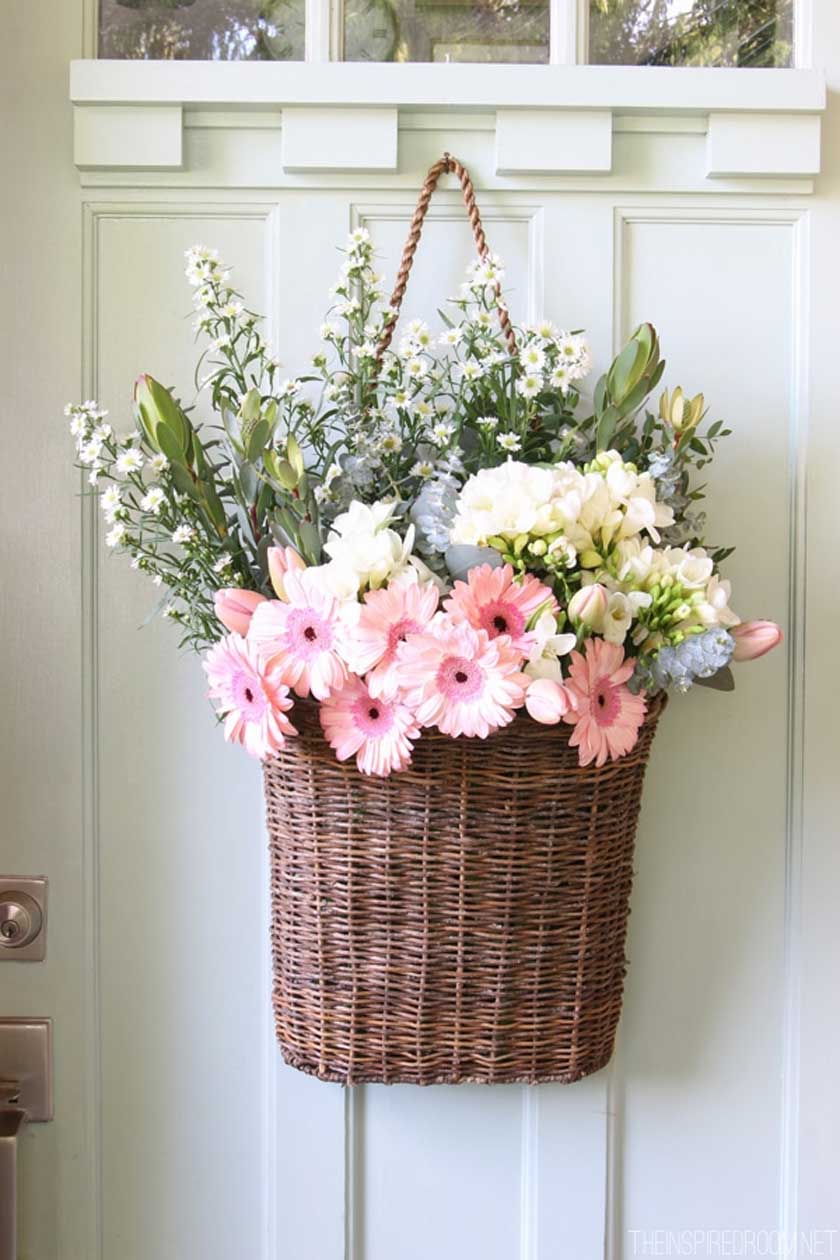 door basket bouquet