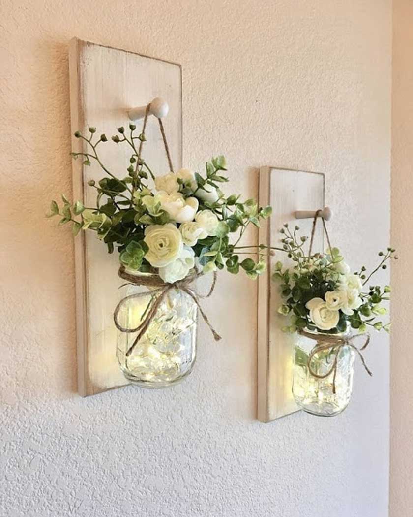 hanging vase wall art