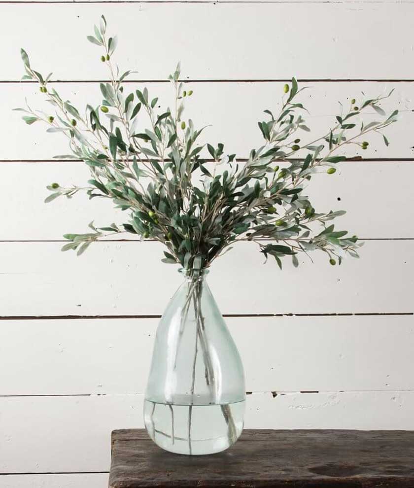 teardrop vase arrangement