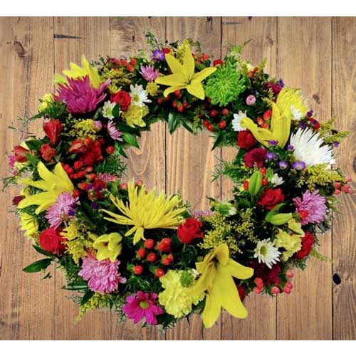 colorful wreath