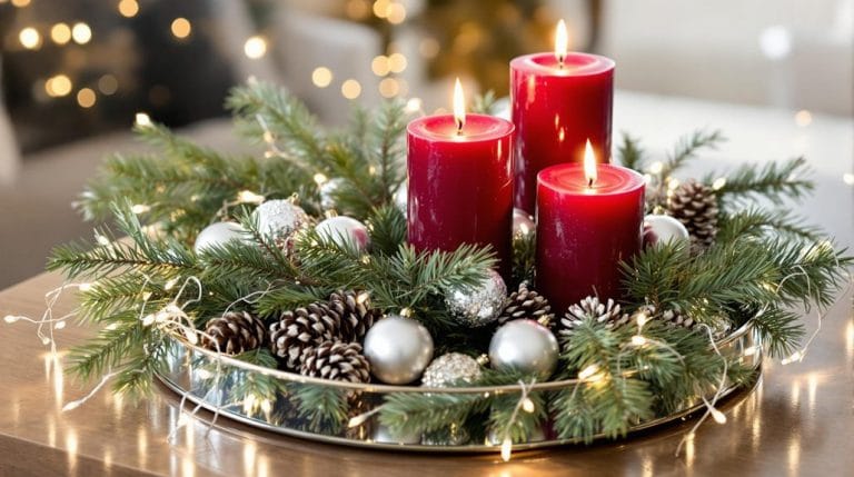 creative christmas candle centerpieces