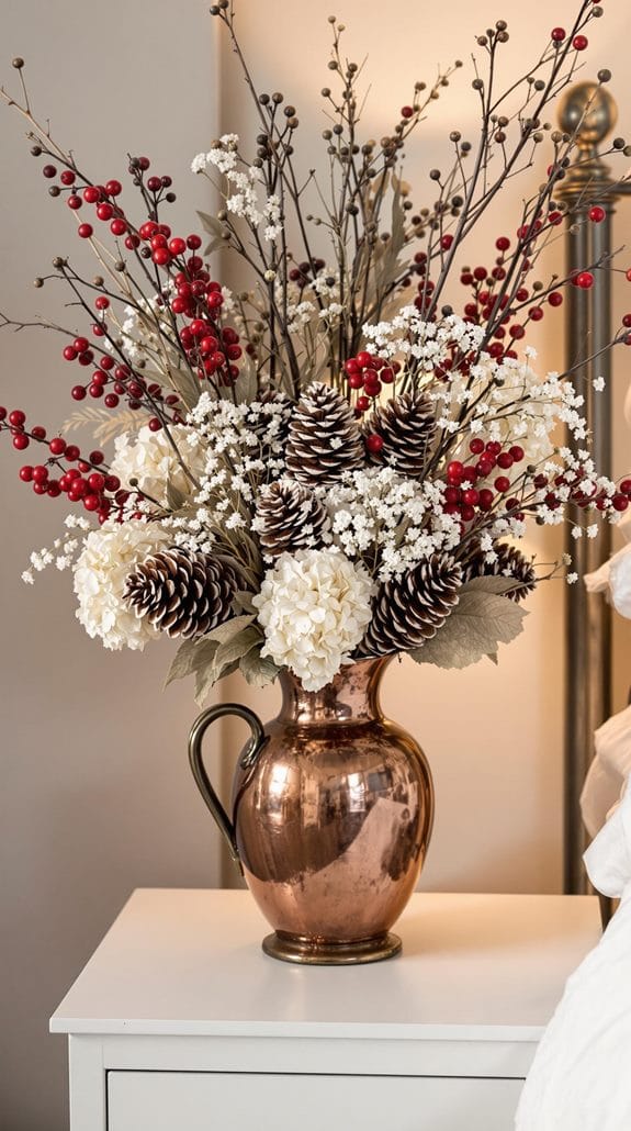 festive dried flower displays