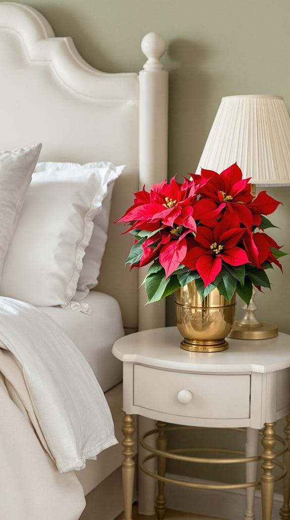 festive poinsettia arrangements showcase