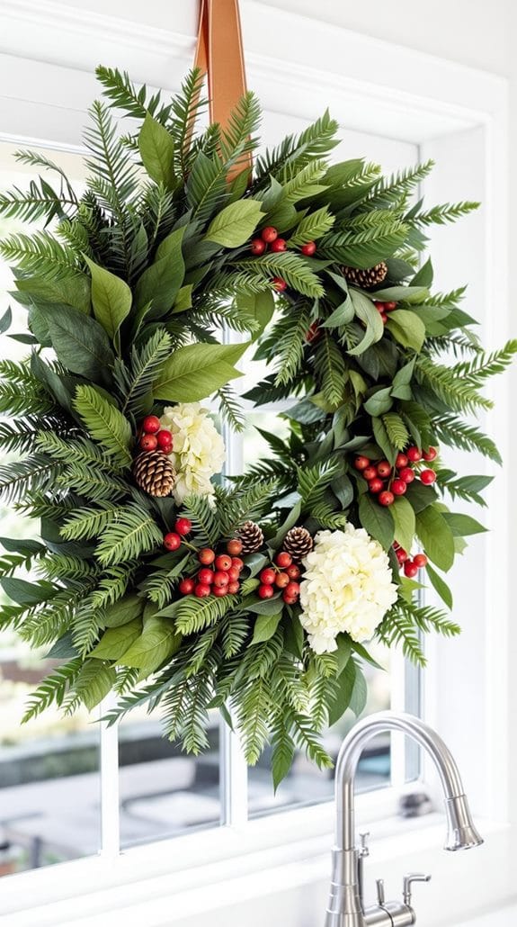 herbaceous kitchen decor wreaths