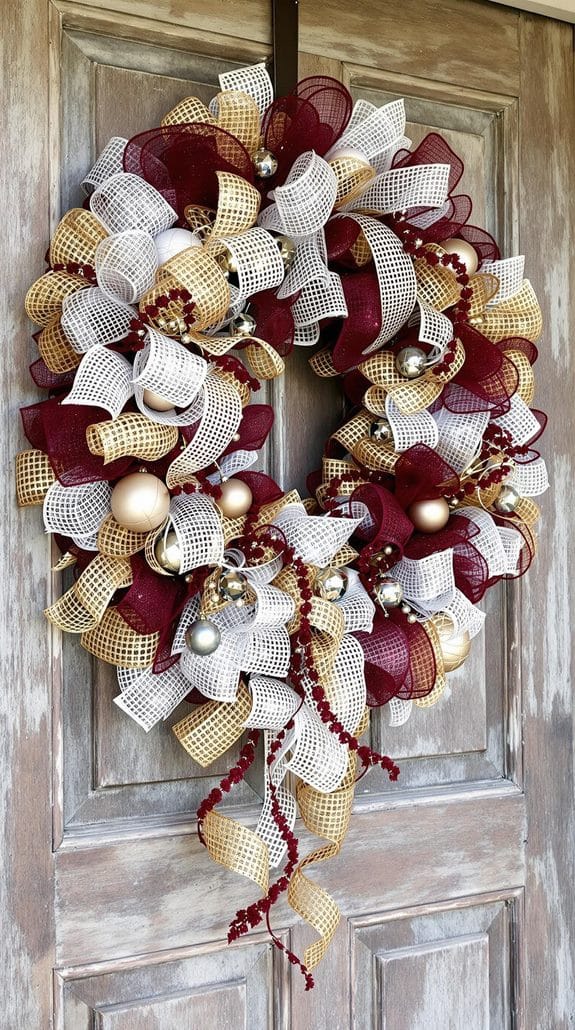 homemade ribbon mesh wreaths