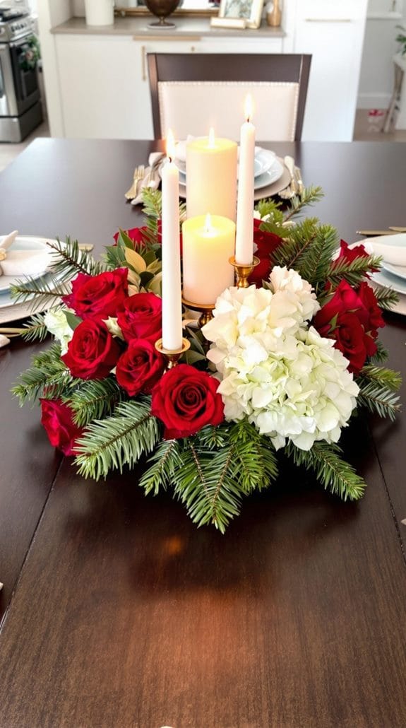 romantic illuminated flower arrangements