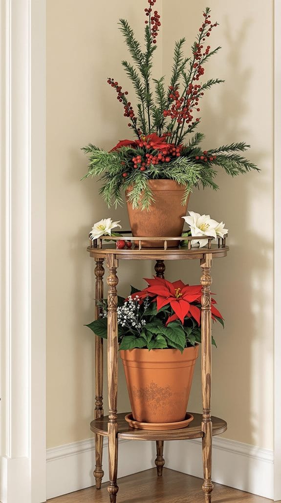 stylish corner plant display