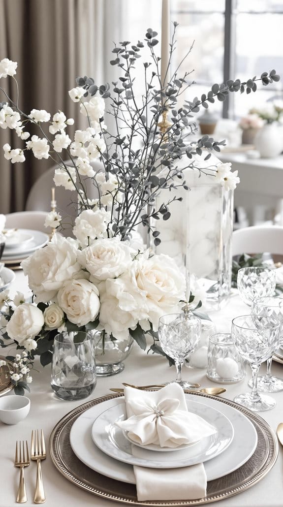 elegant winter themed decor