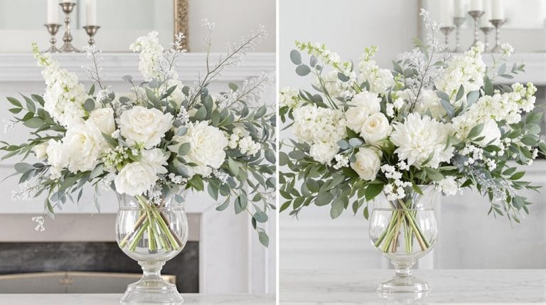 enchanting winter wedding florals