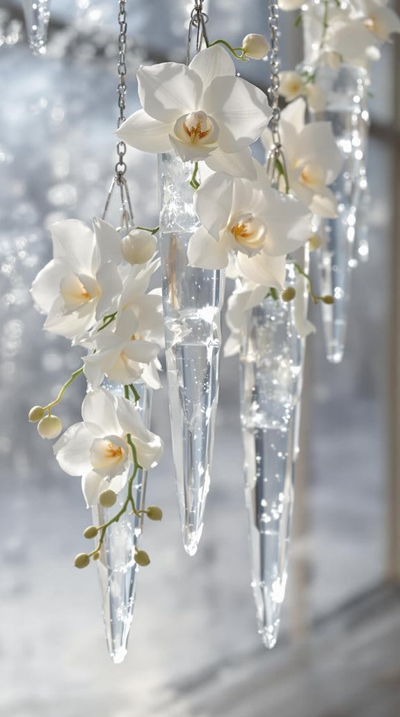 frozen floral artistry display