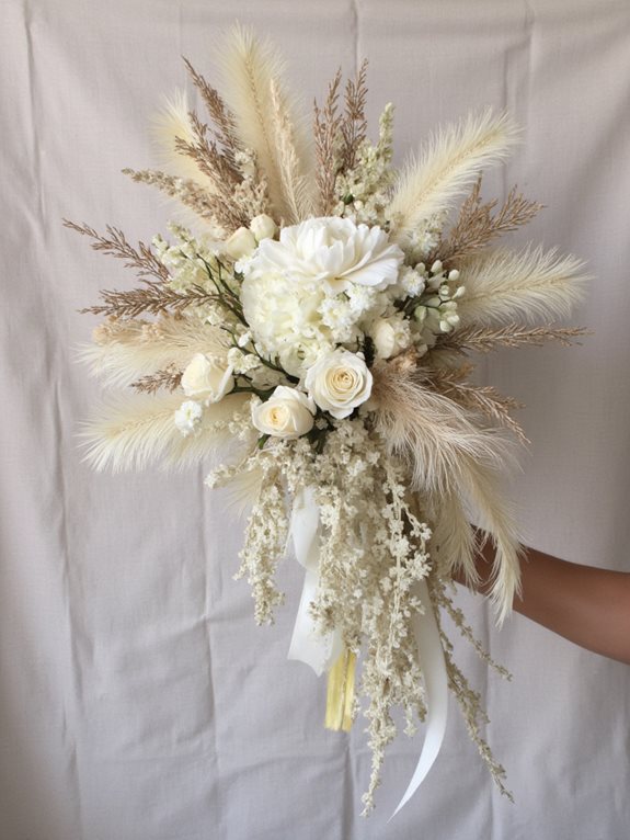 earthy bohemian floral arrangement