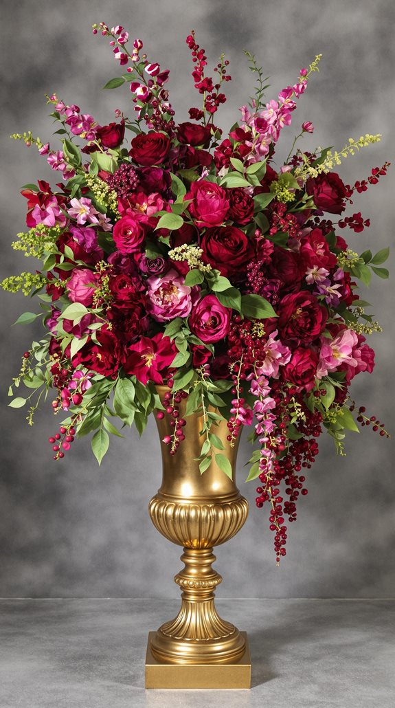 bold abundant floral arrangements