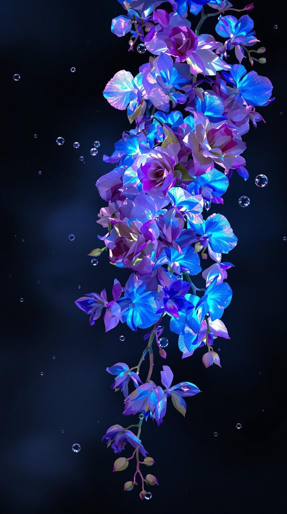 surreal avant garde wedding florals