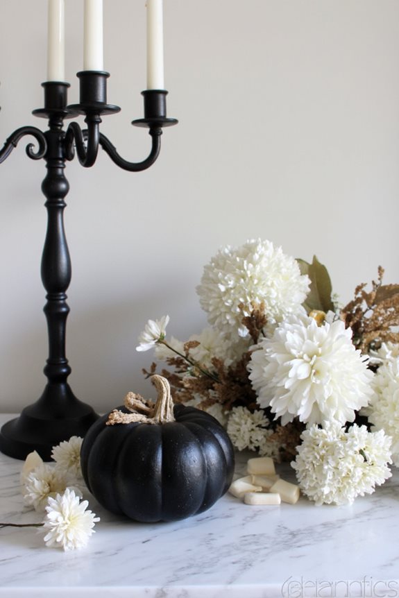 candlelit gothic contrast display