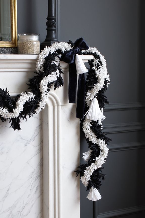 contrasting textures in garland