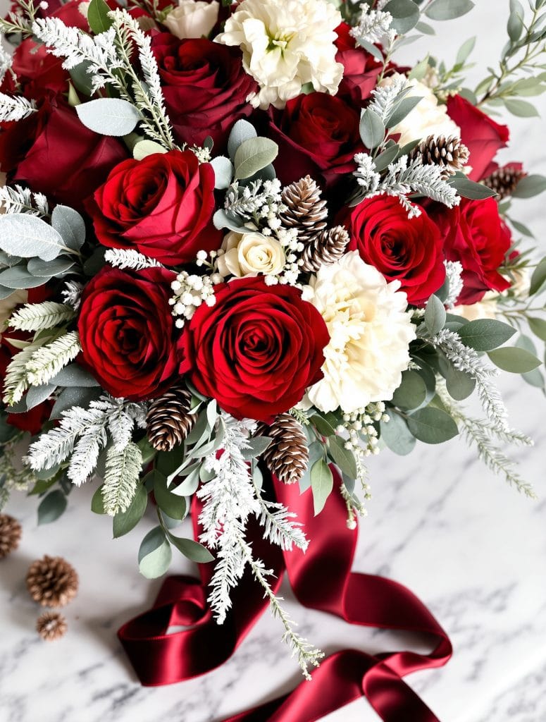 christmas wedding bouquet ideas 0002
