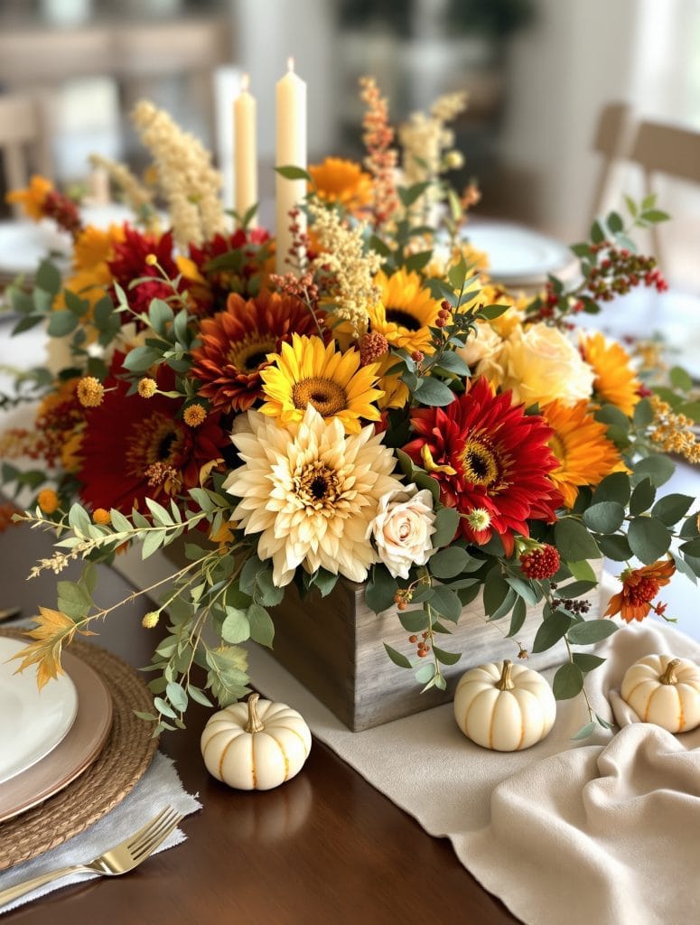 autumn flower centerpiece
