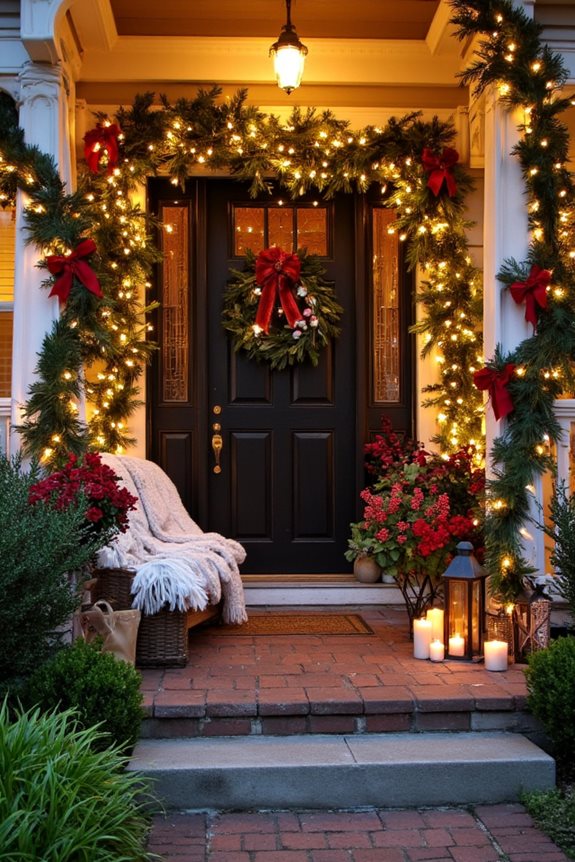 cozy holiday porch decor