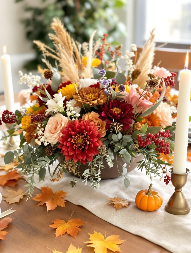 diy fall floral centerpiece