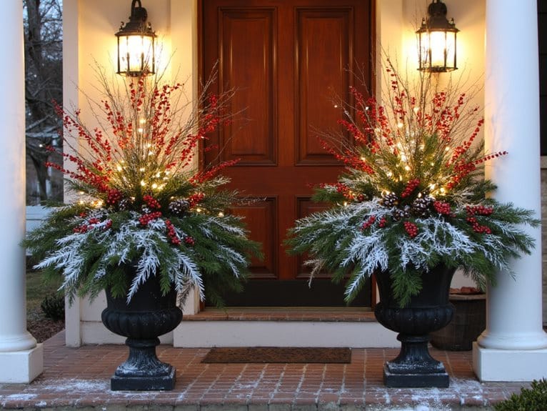 festive outdoor plant displays