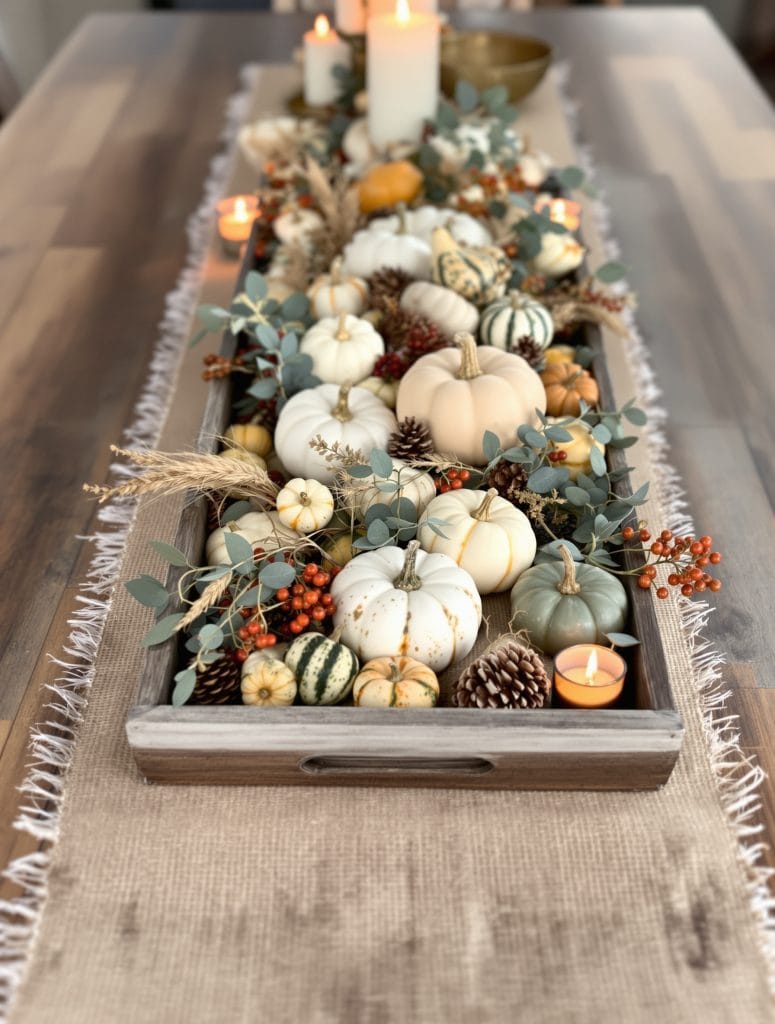 rustic autumn centerpiece