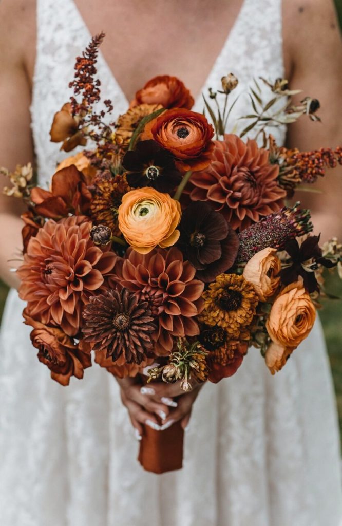terracotta rust bouquet