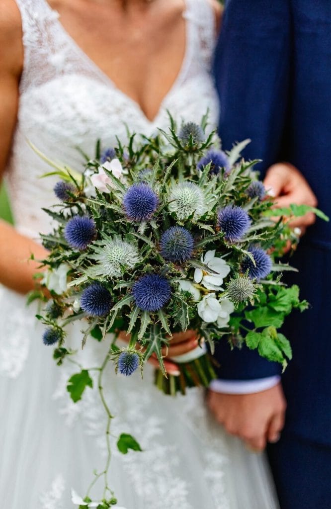 thistle wildflower bouquet